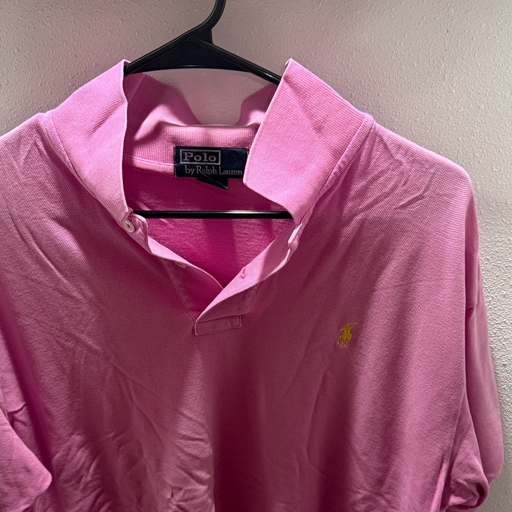 Polo by Ralph Lauren Men's Pink Polo Shirt